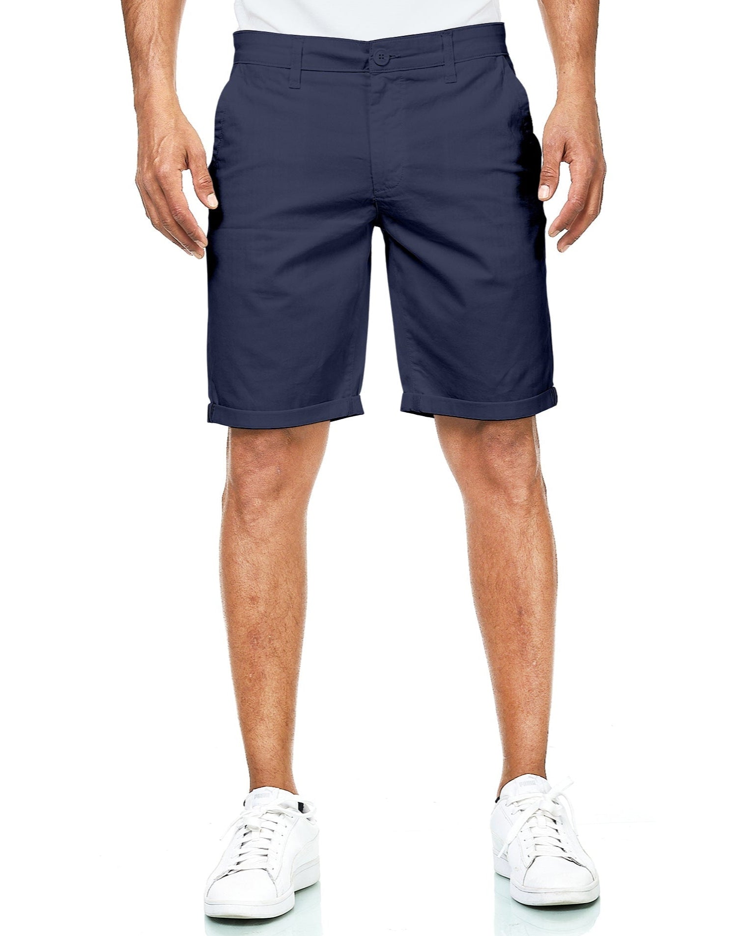 Chino Shorts Herren aus Baumwollmischung Navy