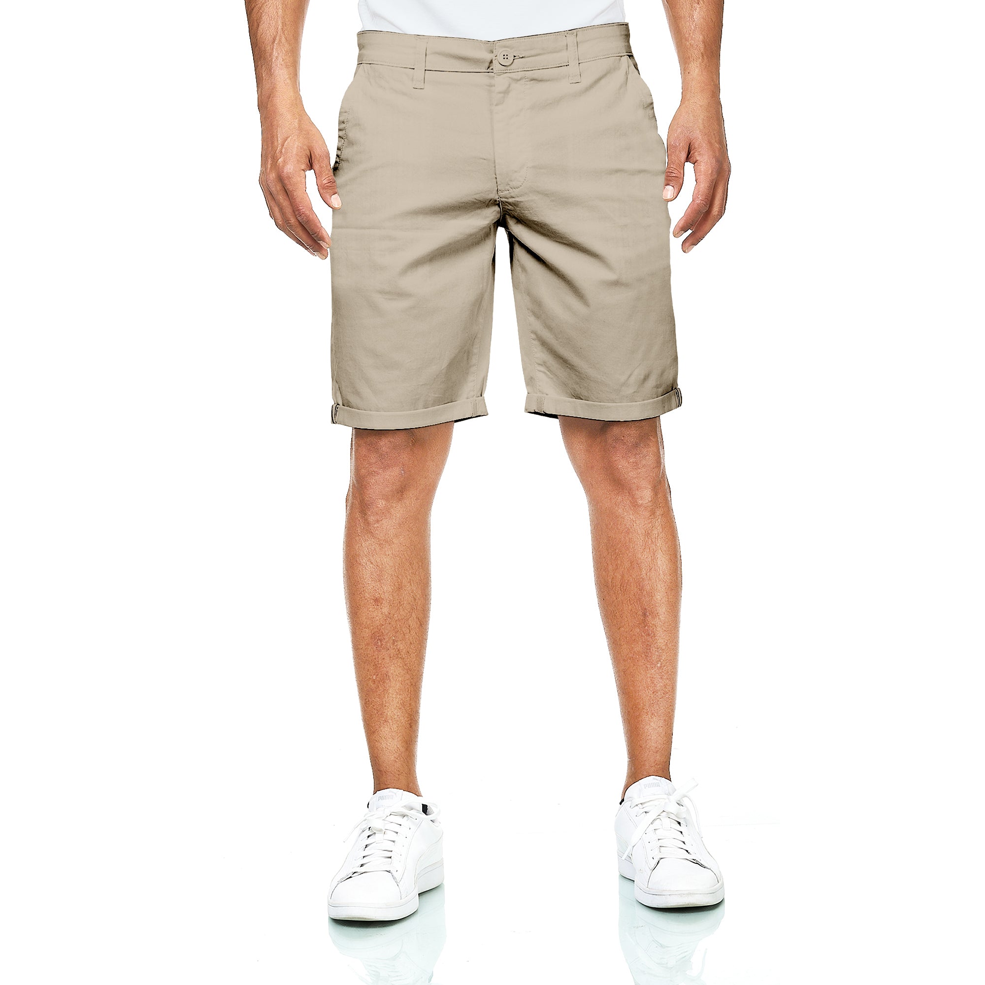 Chino Shorts Herren aus Baumwollmischung Beige