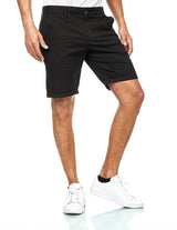 Chino Shorts Herren aus Baumwollmischung Schwarz