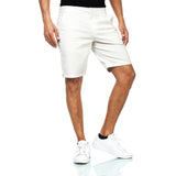 Chino Shorts Herren aus Baumwollmischung Weiß