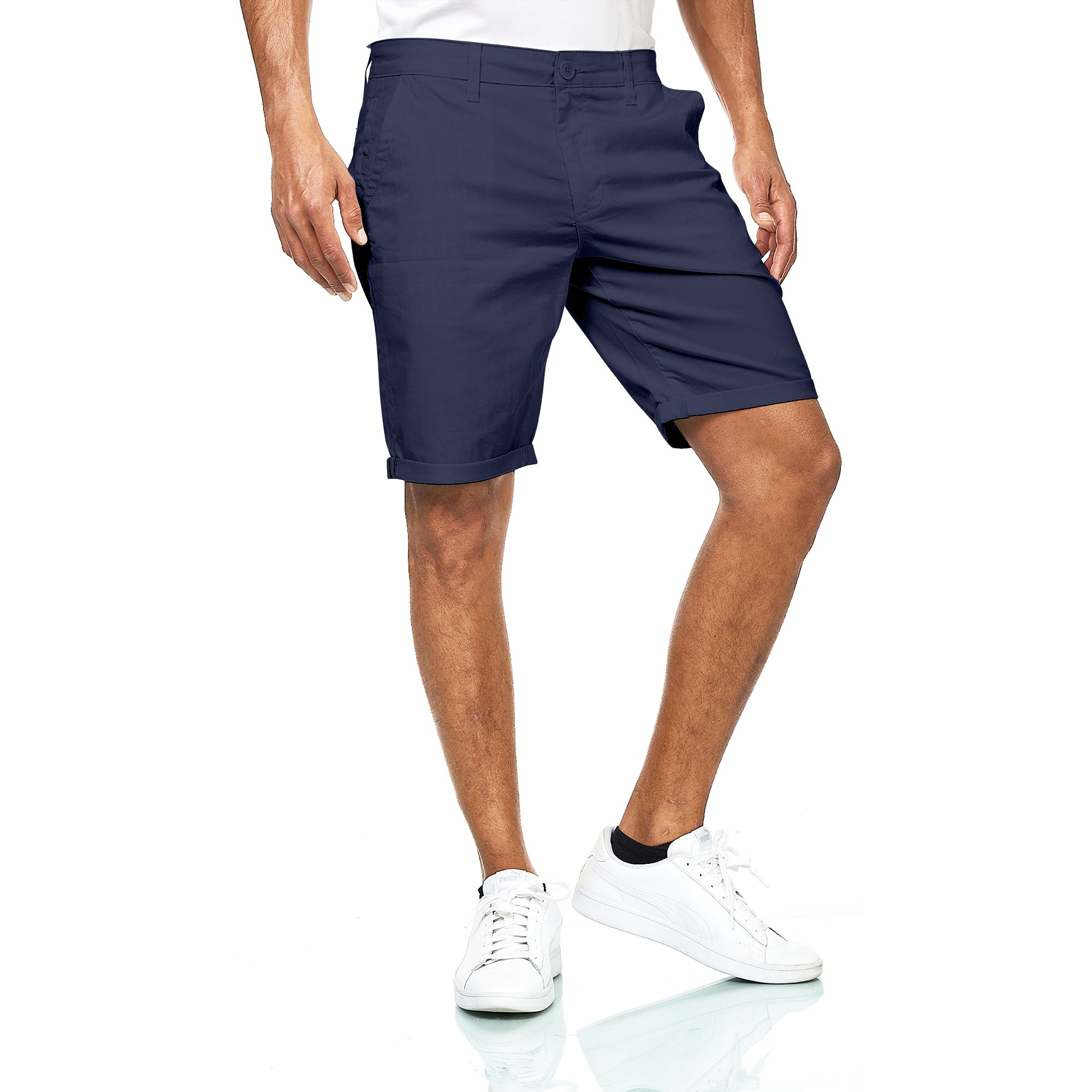 Chino Shorts Herren aus Baumwollmischung Navy