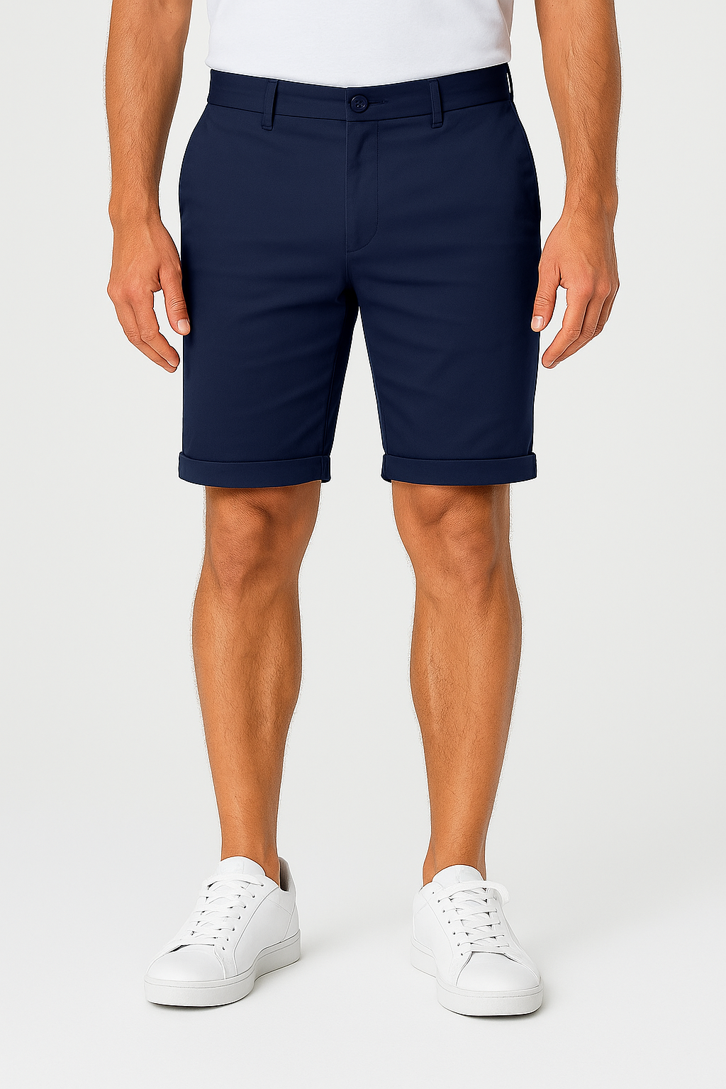 Chino Shorts Herren aus Baumwollmischung Navy