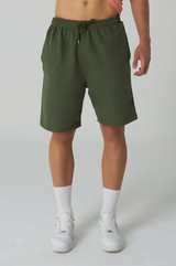 Sweatshorts-Seitlich Pocket Herren Khaki