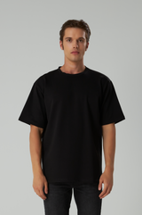 Basic T-Shirt Baumwolle - Herren Schwarz