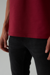 Basic T-Shirt Baumwolle - Herren Bordeaux