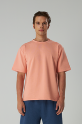 Basic T-Shirt Baumwolle - Herren Coral