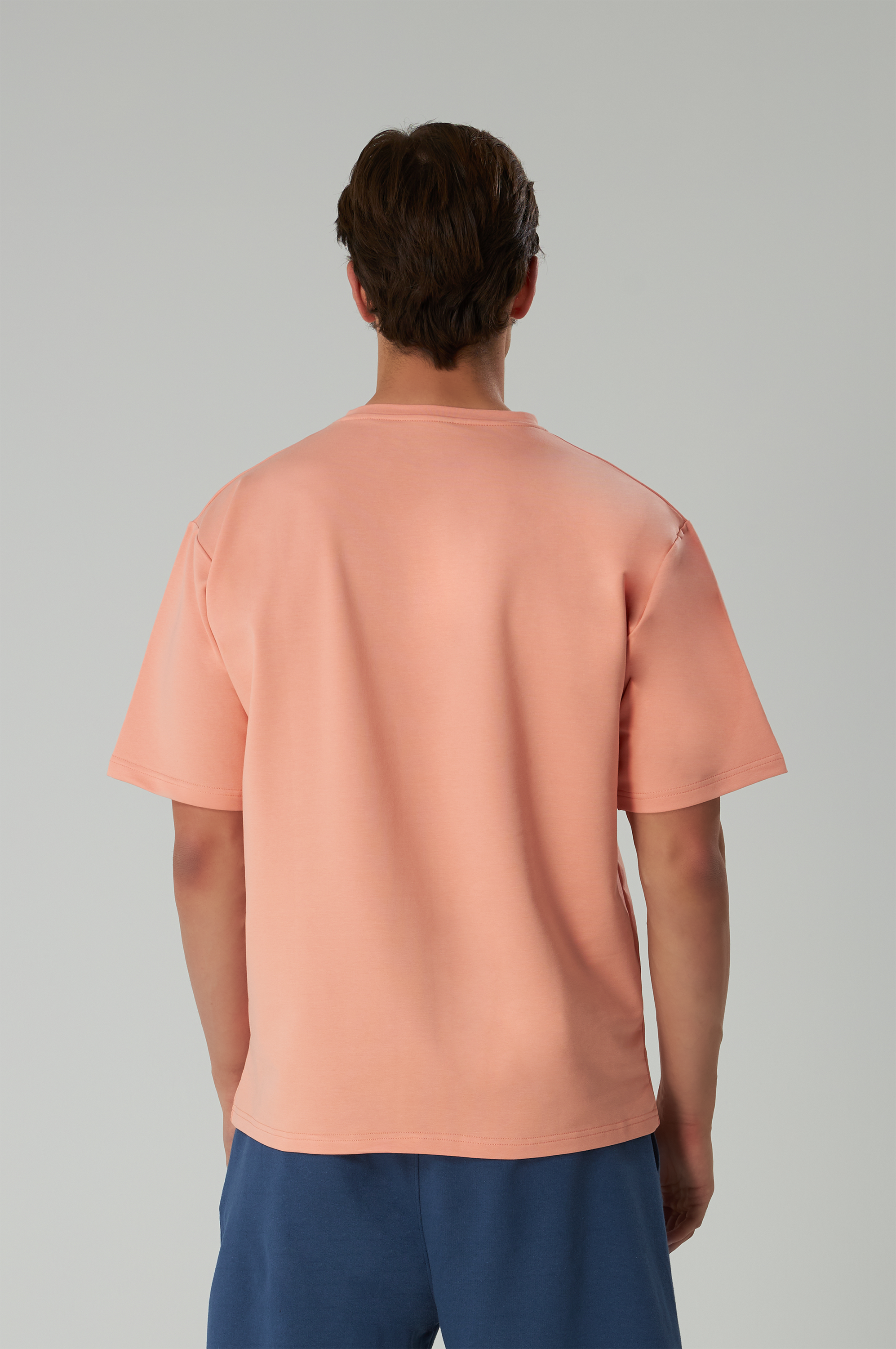 Basic T-Shirt Baumwolle - Herren Coral