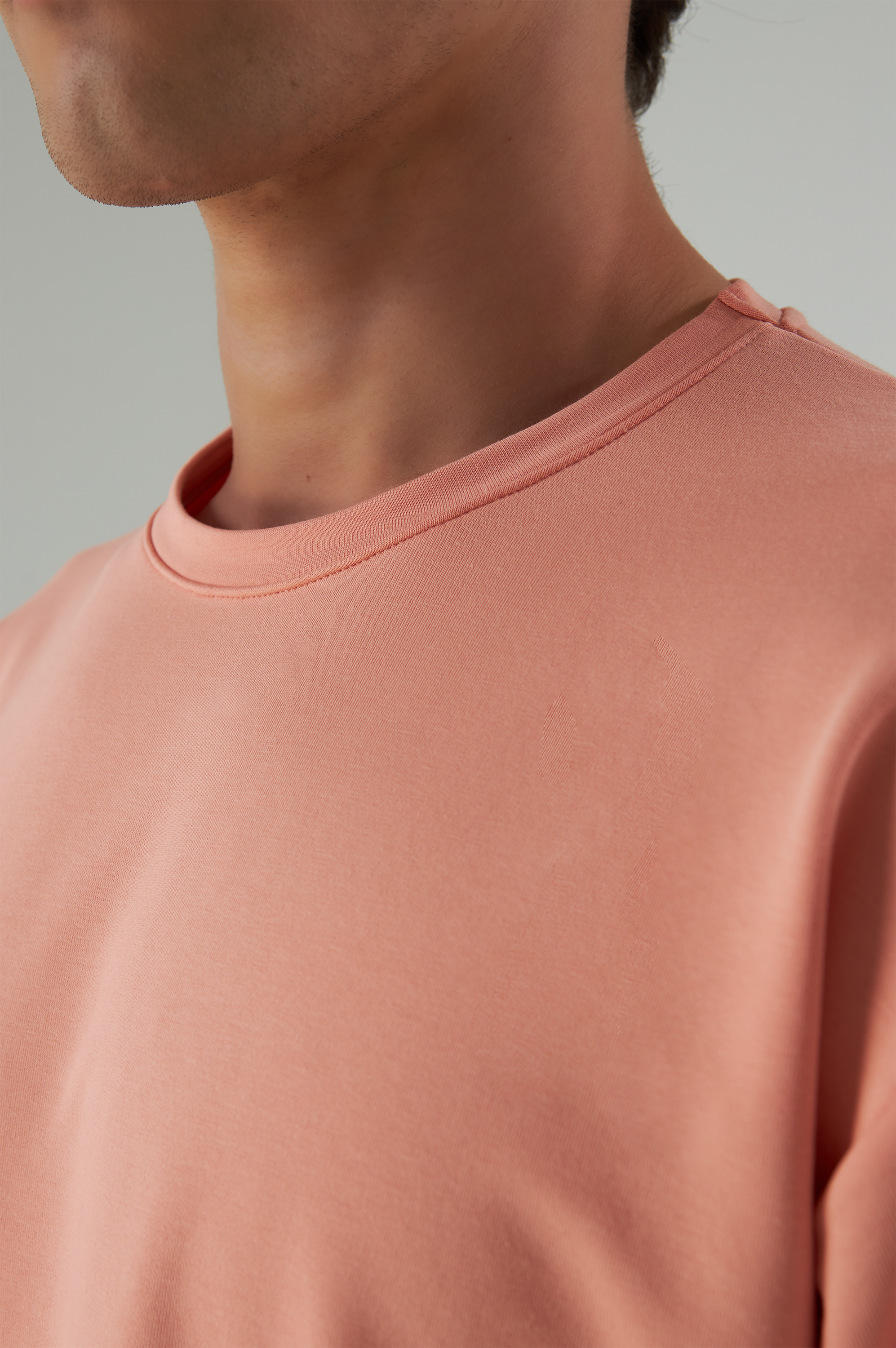 Basic T-Shirt Baumwolle - Herren Coral