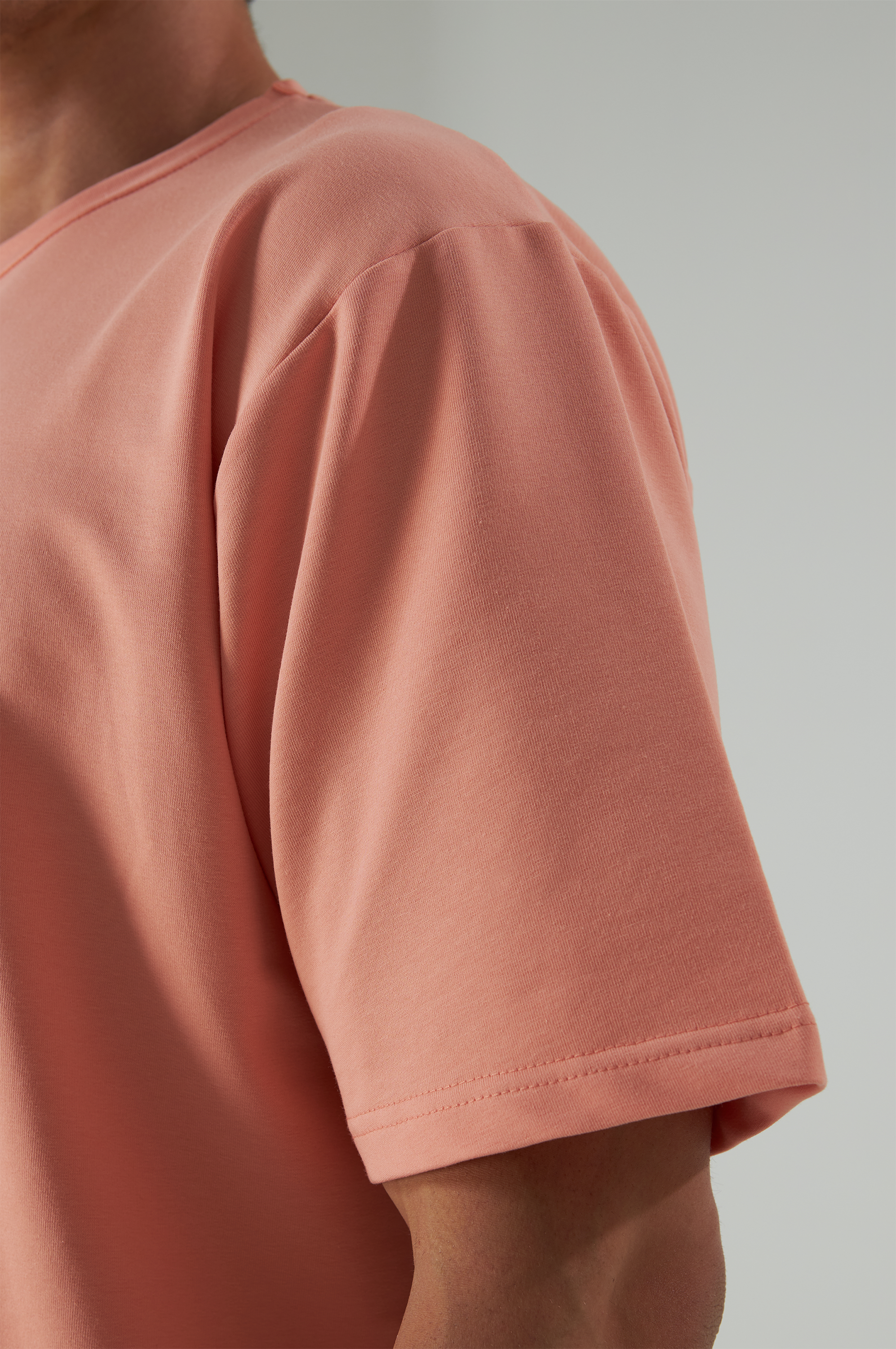 Basic T-Shirt Baumwolle - Herren Coral