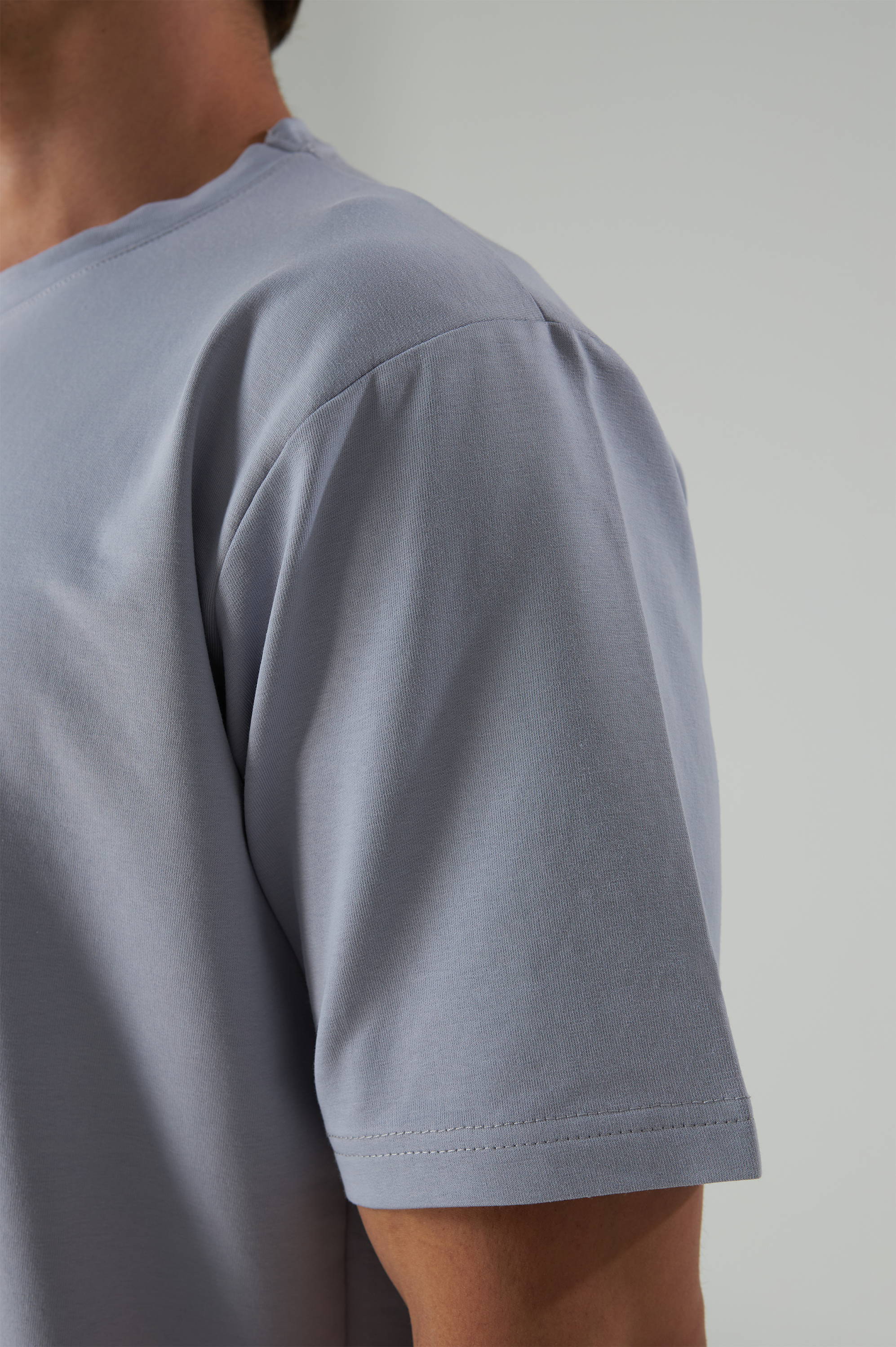 Basic T-Shirt Baumwolle - Herren Grau