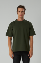 Basic T-Shirt Baumwolle - Herren Khaki