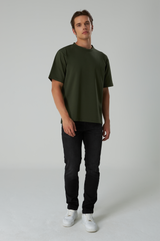 Basic T-Shirt Baumwolle - Herren Khaki
