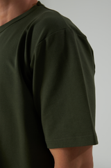 Basic T-Shirt Baumwolle - Herren Khaki