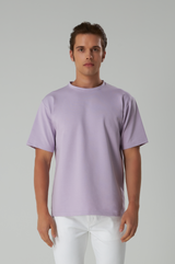 Basic T-Shirt Baumwolle - Herren Lila