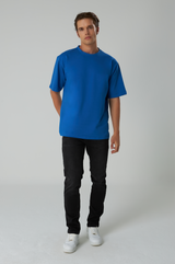 Basic T-Shirt Baumwolle - Herren Navy