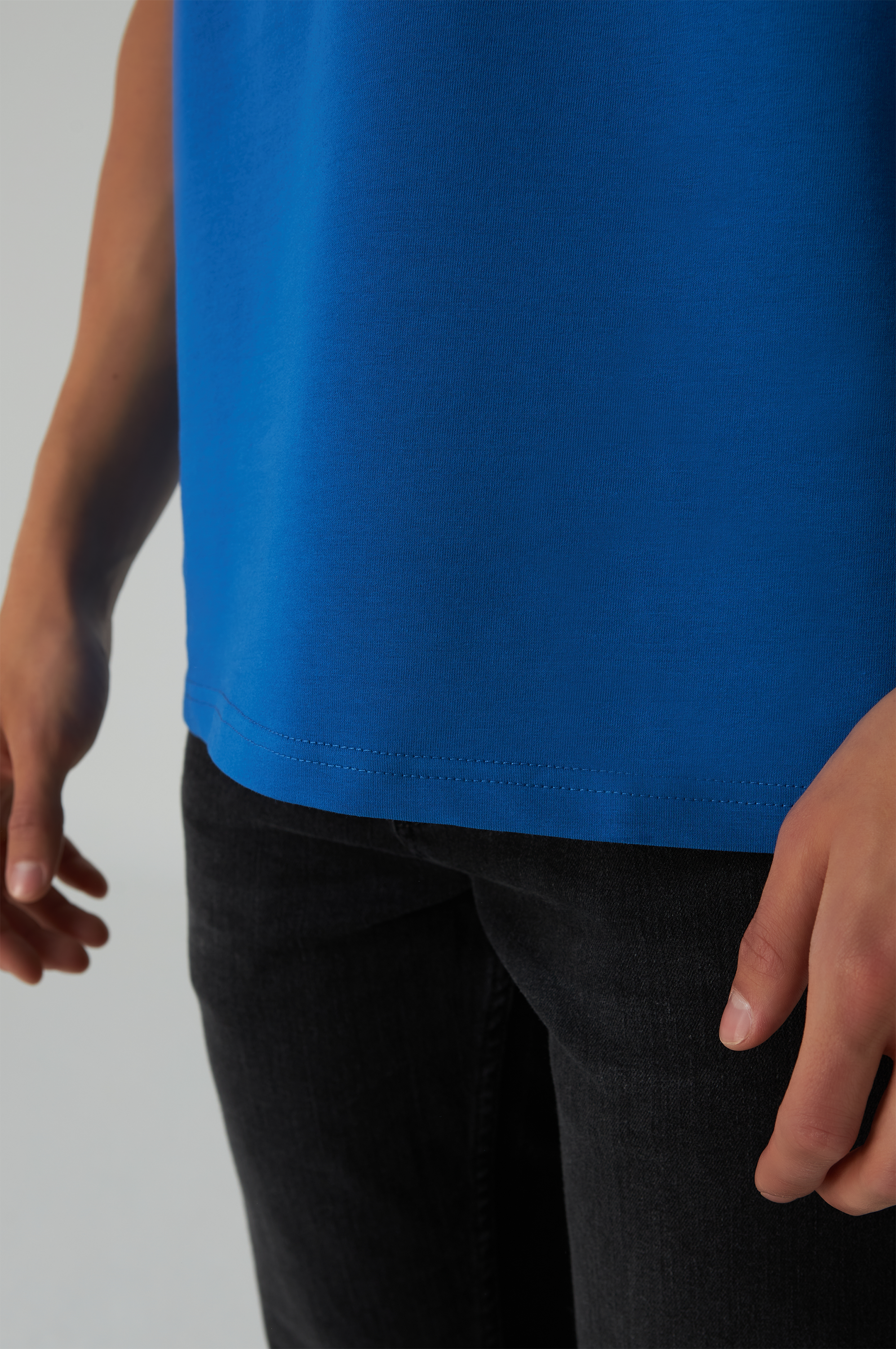 Basic T-Shirt Baumwolle - Herren Navy