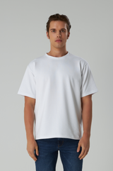 Basic T-Shirt Baumwolle - Herren Weiß