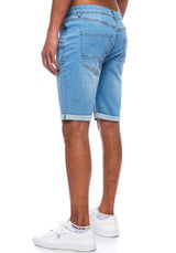Jeansshorts Destroyed - Herren - Hellblau