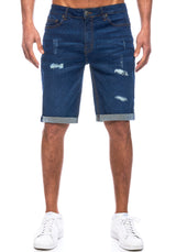 Jeansshorts Destroyed - Herren - Navy