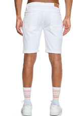 Jeansshorts Destroyed - Herren - Weiß