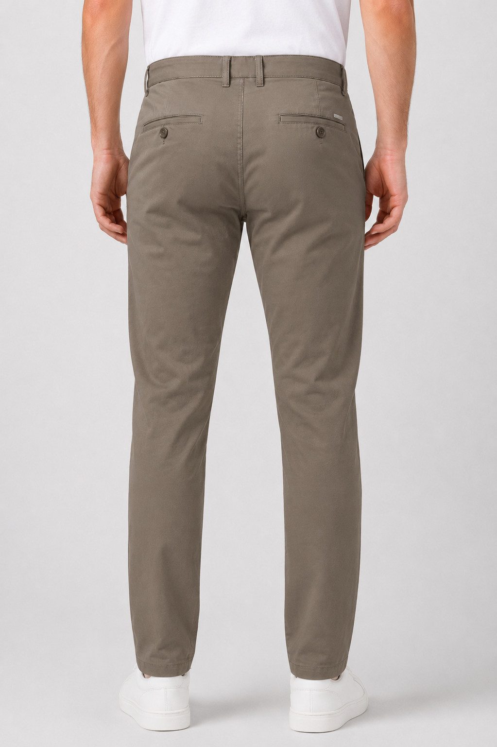 Chino Hosen Herren aus Baumwolle - Khakibraun