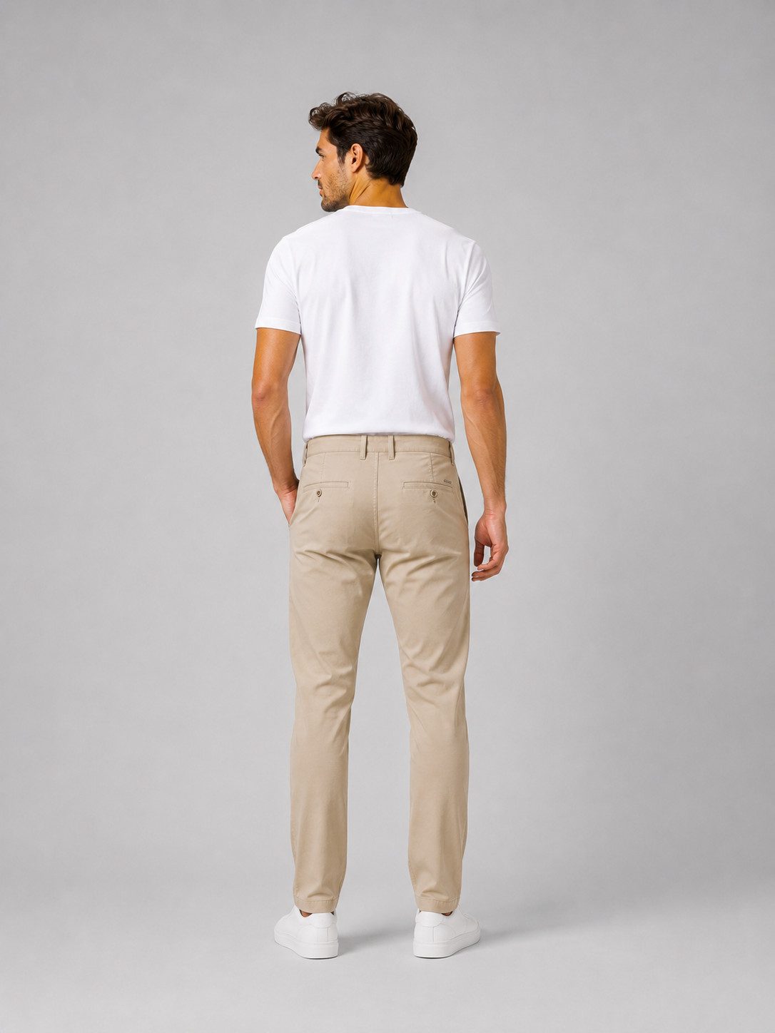 Chino Hosen Herren aus Baumwolle - Sand
