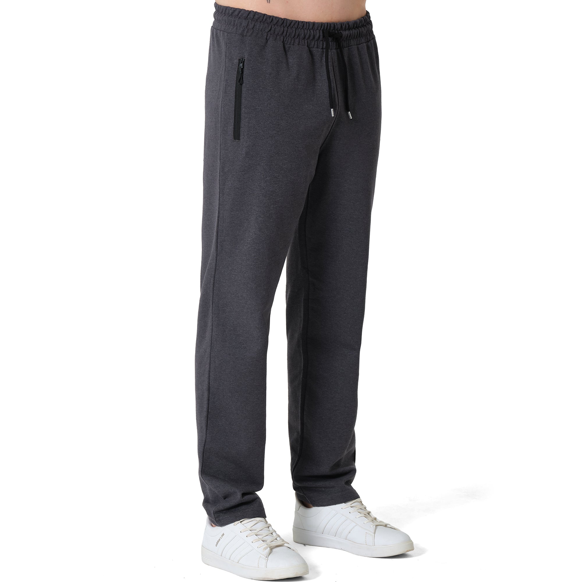 Jogginghose Herren - Relaxed Fit mit Reißverschlusstaschen - Anthrazit