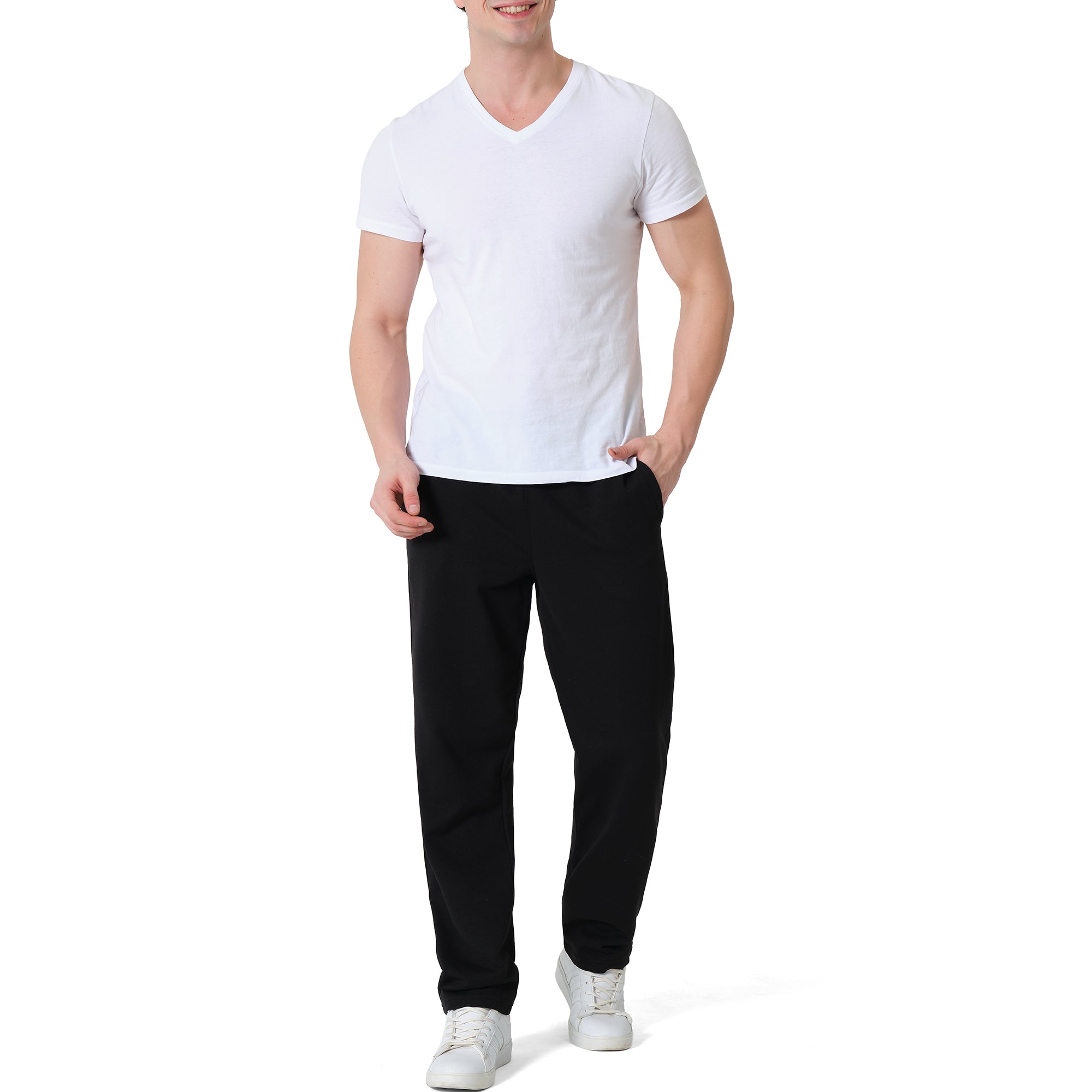 Jogginghose Herren - Relaxed Fit - Schwarz