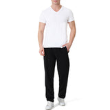 Jogginghose Herren - Relaxed Fit mit Reißverschlusstaschen - Schwarz