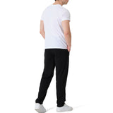 Jogginghose Herren - Relaxed Fit mit Reißverschlusstaschen - Schwarz