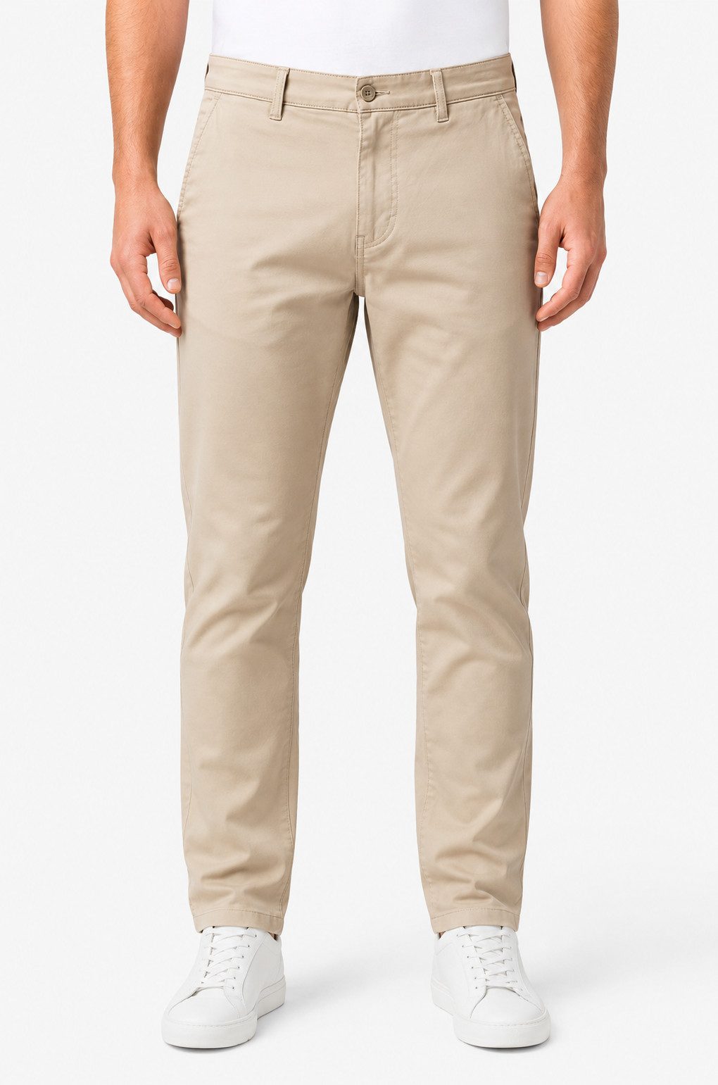 Chino Hosen Herren aus Baumwolle - Sand