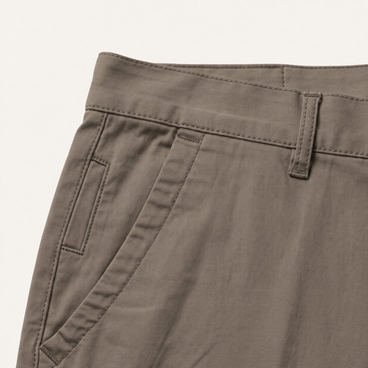 Chino Hosen Herren aus Baumwolle - Khakibraun