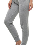 Women's jogging pants with cuffs, gray