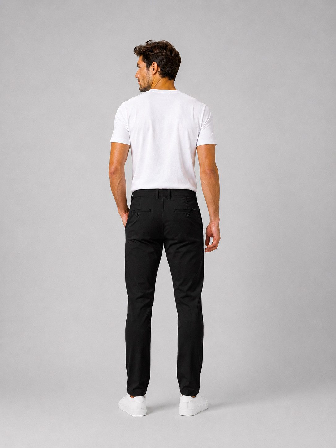 Chino Hosen Herren aus Baumwolle - Schwarz